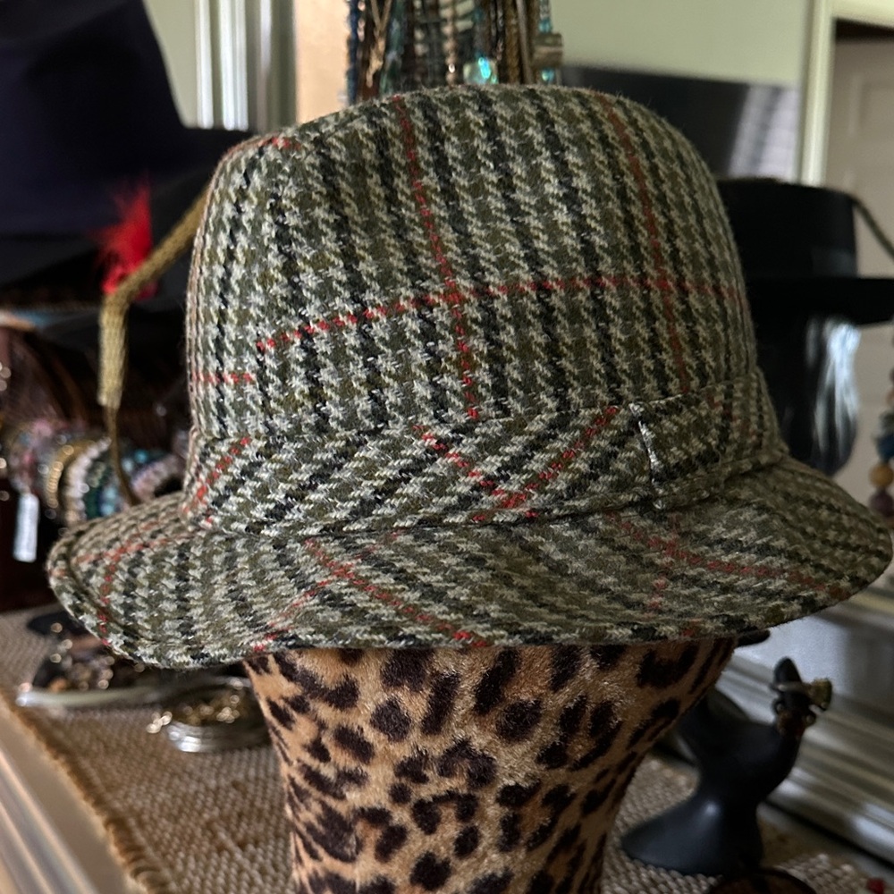 Vintage Wool Fedora / Bucket Hat • Made in Ireland • Size 6 7/8 • EUC